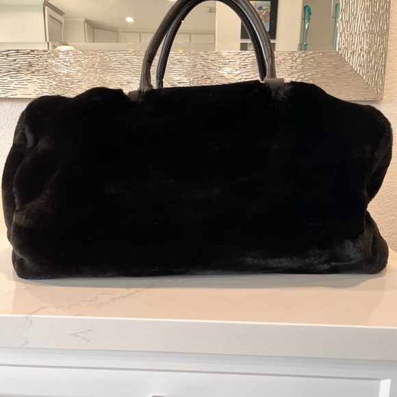 Z Gallerie Natasha weekender fur tote bag - Picture 10 of 14